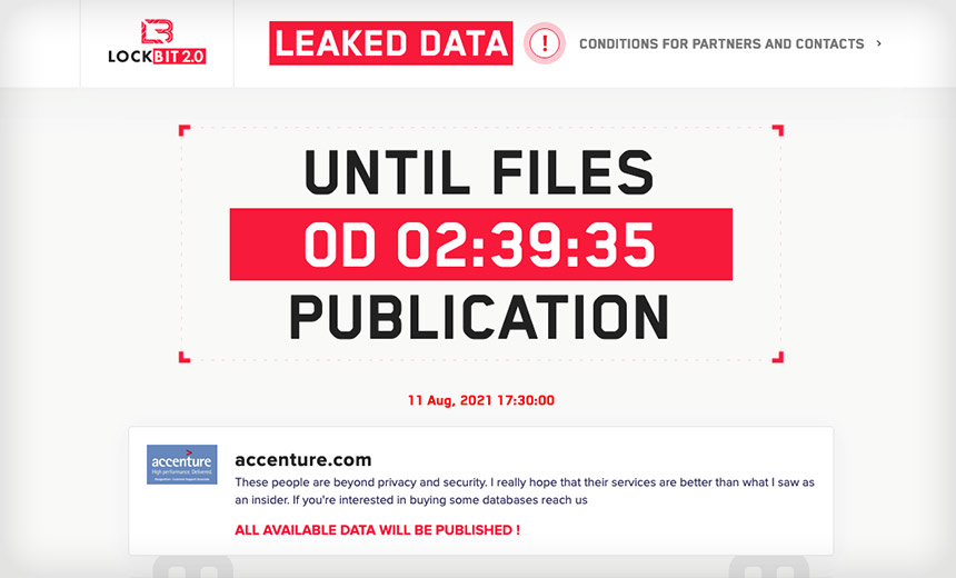 Accenture Ransomware Accenture: Ransomware Attack Breached Proprietary Data