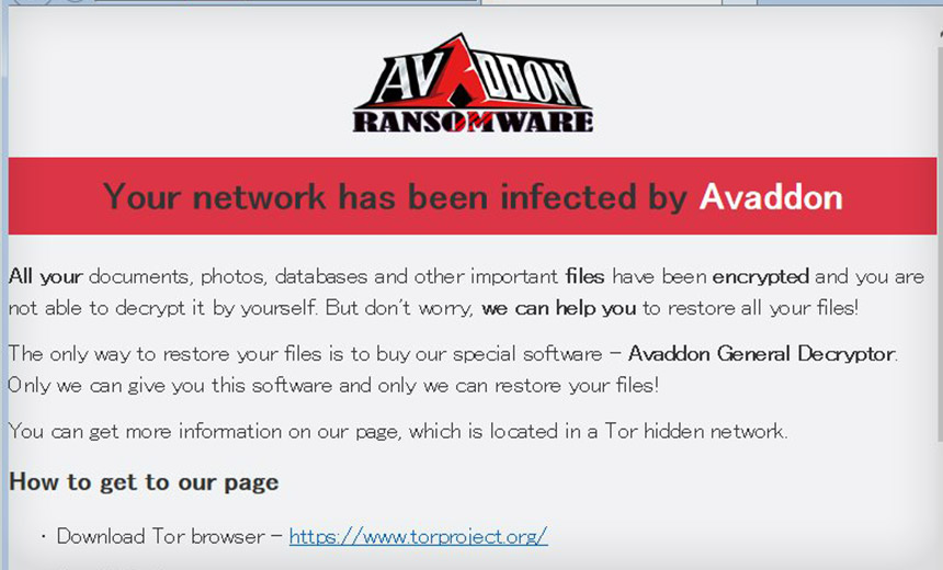 Avaddon Ransomware Joins Data-Leaking Club - DataBreachToday