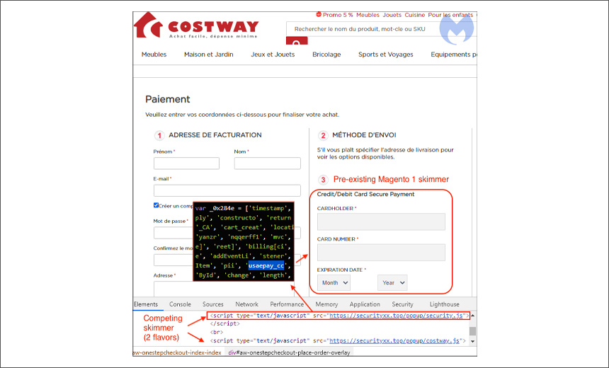 Malicious Skimmer Code Piggybacks on Other Hackers' Code