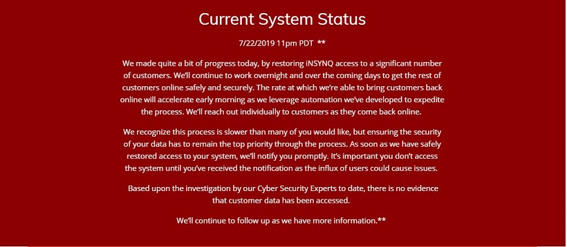 iNSYNQ Continues Recovery From MegaCortex Ransomware Attack