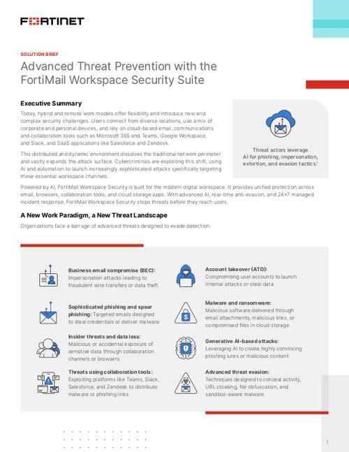 Advanced Threat Prevention with the FortiMail Workspace Security Suite