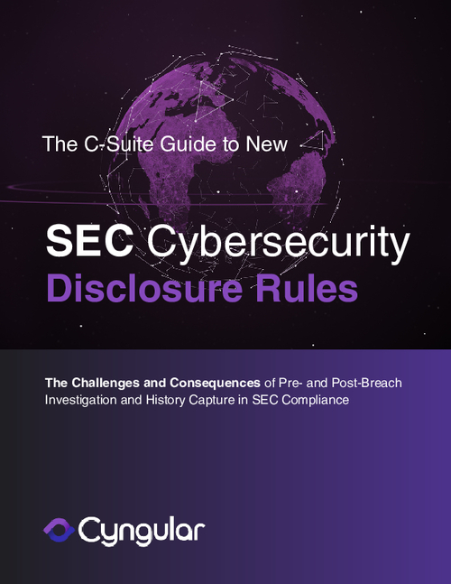 Security Risk Disclosure Card The C-Suite Guide to New SEC Cybersecurity Disclosure Rules