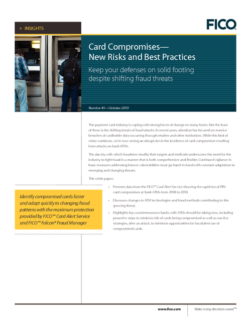 Card Network Risks Card Compromises - New Risks & Best Practices