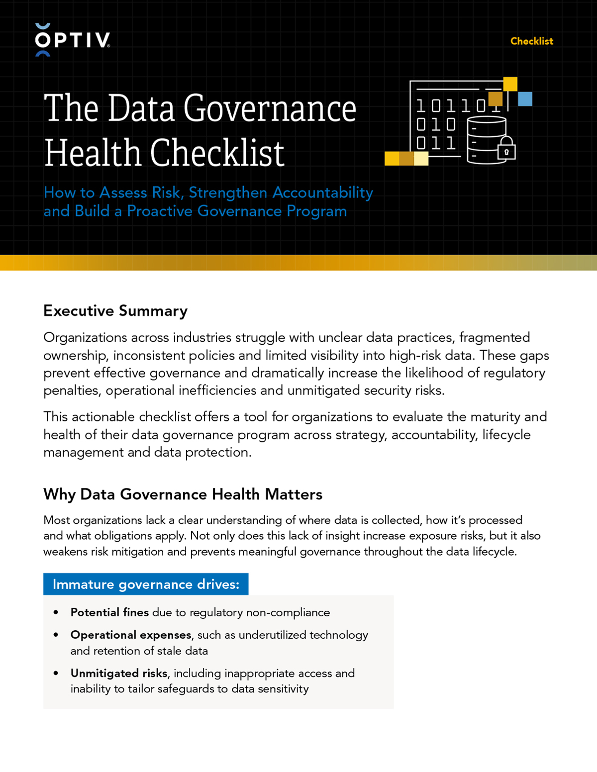 The Data Governance Health Checklist - GovInfoSecurity