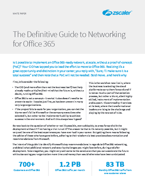 The Definitive Guide to Networking for Office 365