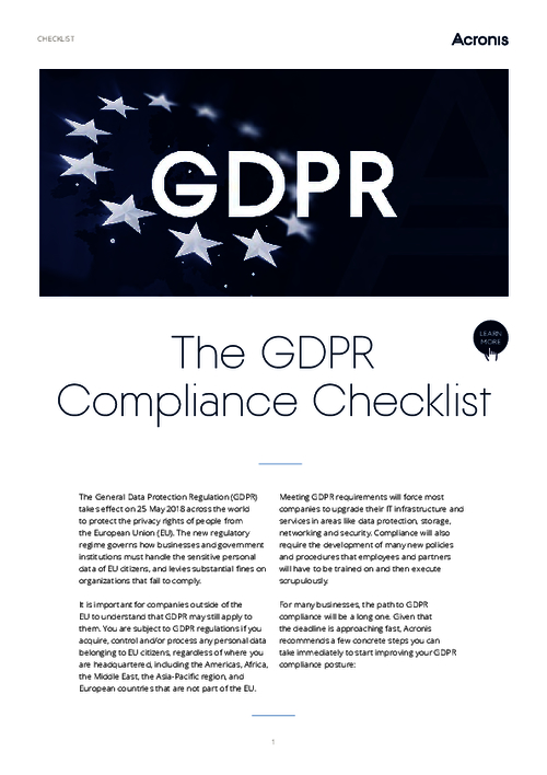 GDPR Compliance Checklist: What You Need To Know Even If You Are Not in ...