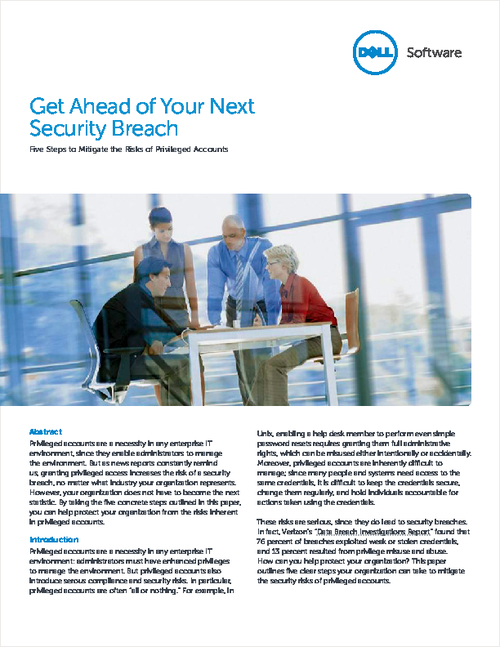 Get Ahead of Your Next Security Breach: Five Steps to Mitigate the ...