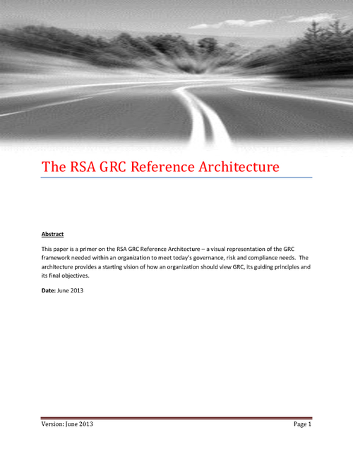 GRC Reference Architecture - GovInfoSecurity
