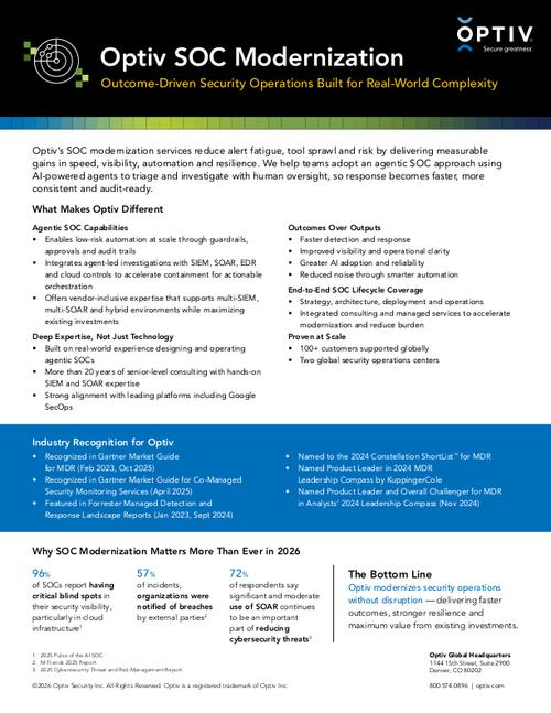 Optiv SOC Modernization - DataBreachToday