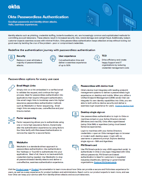 Building Seamless Experiences through Passwordless Authentication