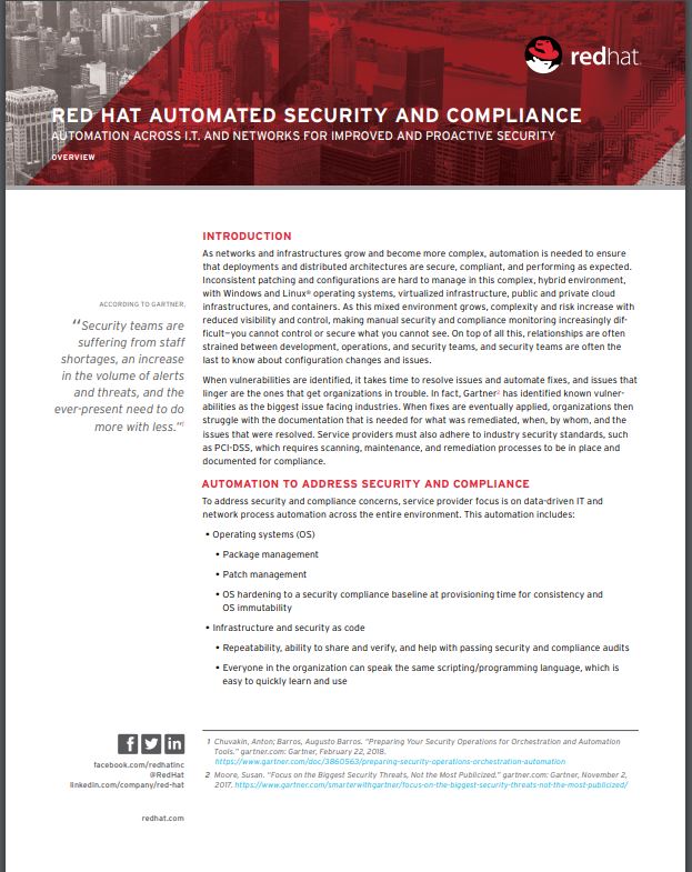 Red Hat Automated Security and Compliance - BankInfoSecurity
