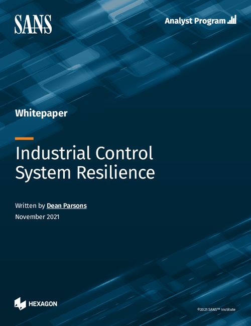 SANS Institute - Industrial Control System Resilience