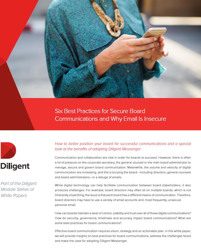 Six Best Practices for Secure Board Communications and Why