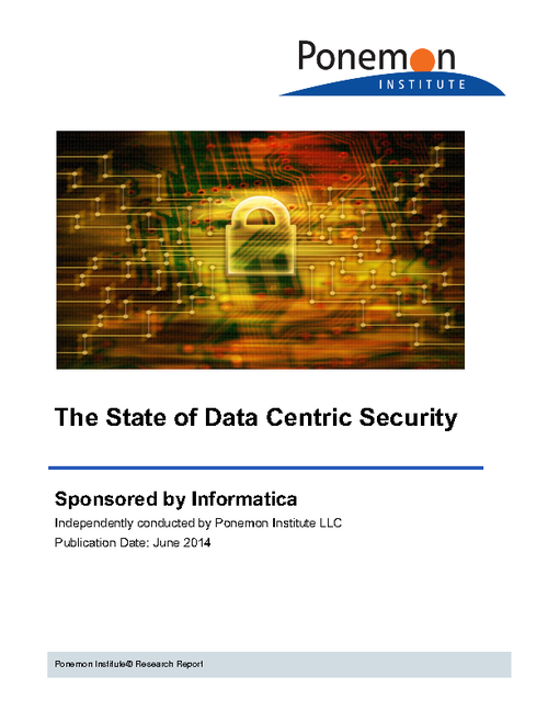 Ponemon Ponemon Institute Survey Report: Top Enterprise Threats to Data Security