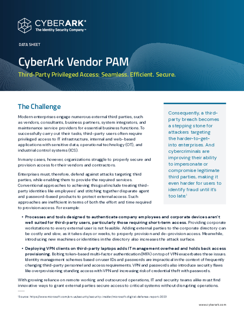 Third-Party Privileged Access: Seamless. Efficient. Secure.
