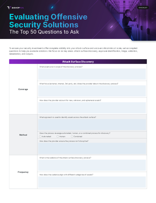 Interactive Guide for Evaluating Offensive Security Solutions